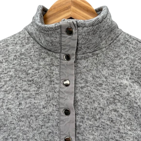 Simply Southern Simply Sweater Womens Heather Grey Snap Front Long Sleeve Size L - Picture 4 of 10